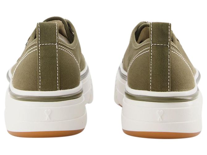 Ami bas 1980 Baskets - AMI Paris - Coton - Olive Foncé - vue 3