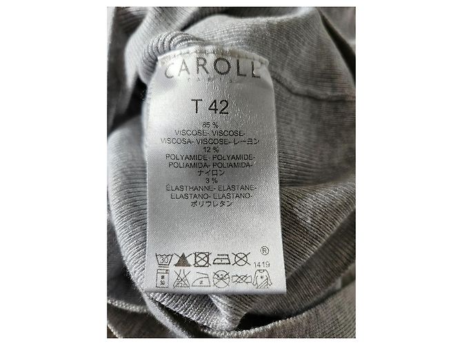 Top sin mangas gris de viscosa CAROLL - vista 4