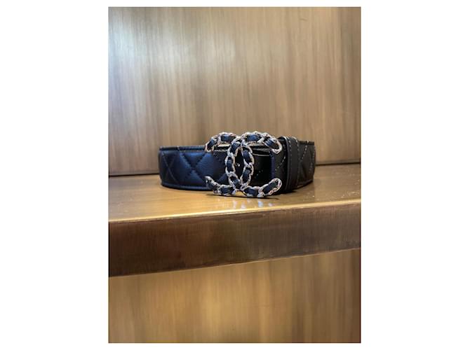 Chanel Cinturones Negro Hardware de plata - vista 3