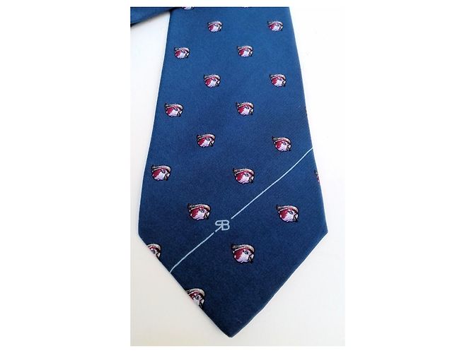 Autre Marque Cravatta RENATO BALESTRA in seta blu con motivo pappagallo Multicolore - vista 2
