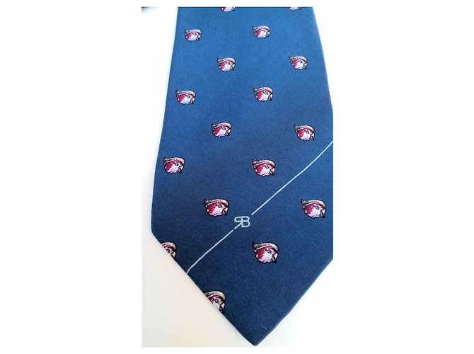 Autre Marque Cravatta RENATO BALESTRA in seta blu con motivo pappagallo Multicolore - vista 3