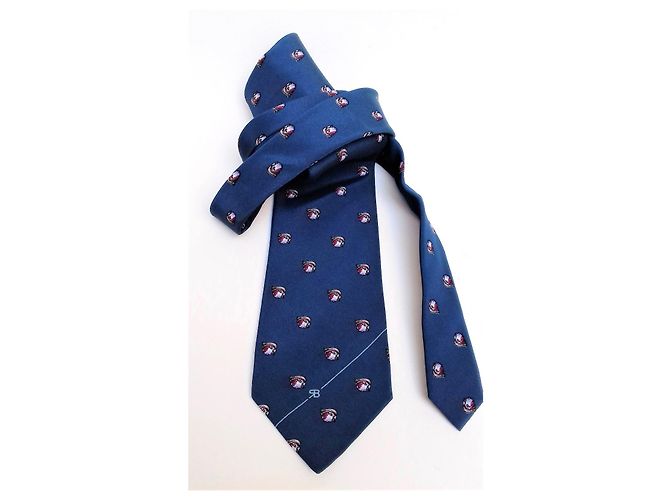 Autre Marque Cravatta RENATO BALESTRA in seta blu con motivo pappagallo Multicolore - vista 6