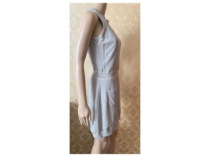 Vestido de algodón gris Dolce & Gabbana - vista 10
