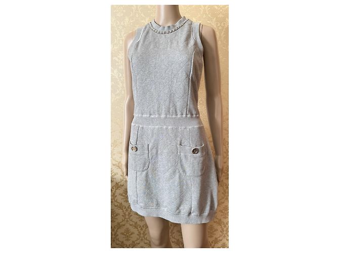 Vestido de algodón gris Dolce & Gabbana - vista 12