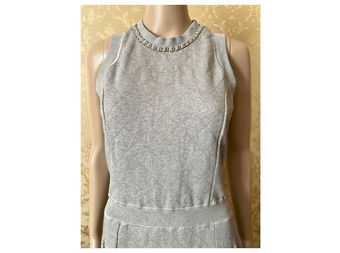 Vestido de algodón gris Dolce & Gabbana - vista 13
