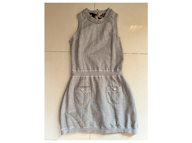 Vestido de algodón gris Dolce & Gabbana - vista 14