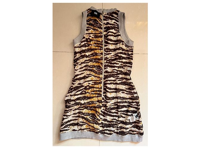 Vestido de algodón gris Dolce & Gabbana - vista 16