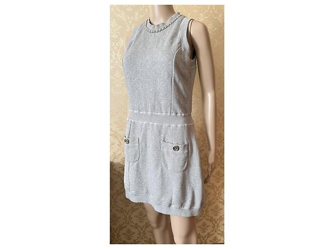 Vestido de algodón gris Dolce & Gabbana - vista 2
