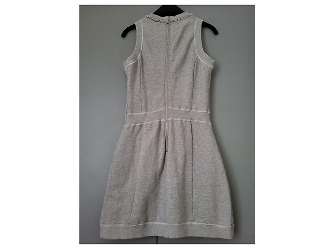 Vestido de algodón gris Dolce & Gabbana - vista 3