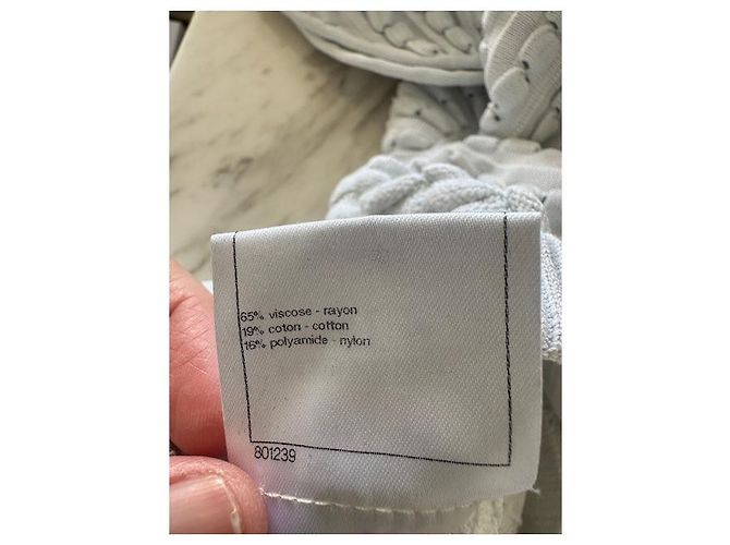 Chanel Strickkleid Hellblau Viskose - Ansicht 4