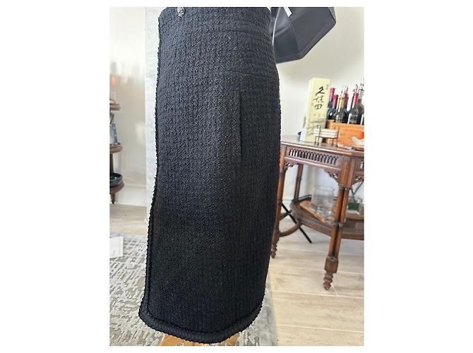 Chanel Rock Schwarz Wolle mit Zopfdetails Größe 40 - Ansicht 3
