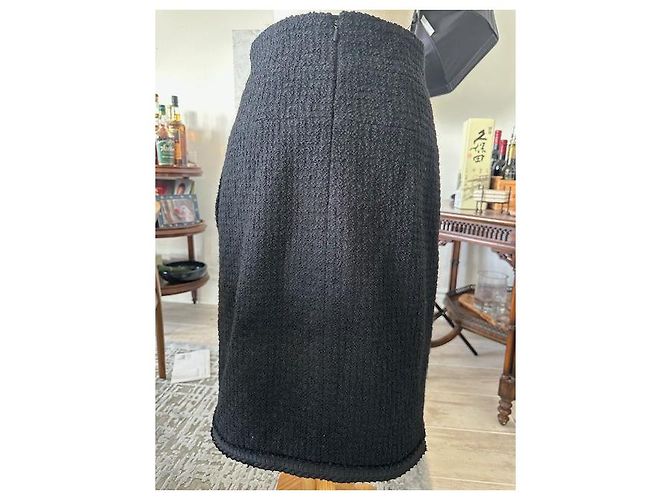 Chanel Rock Schwarz Wolle mit Zopfdetails Größe 40 - Ansicht 4