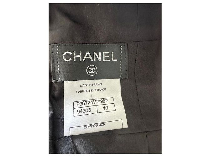 Chanel Rock Schwarz Wolle mit Zopfdetails Größe 40 - Ansicht 7