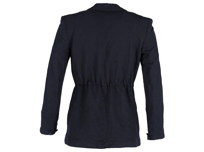 Theory-Blazer mit elastischem Bund aus marineblauem Triacetat - Ansicht 3