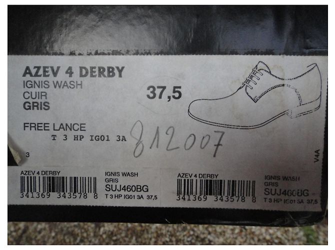 Scarpe Derby Free Lance Azev 4 in pelle grigia Grigio - vista 10