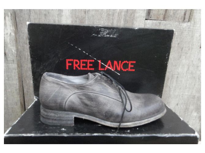 Scarpe Derby Free Lance Azev 4 in pelle grigia Grigio - vista 4