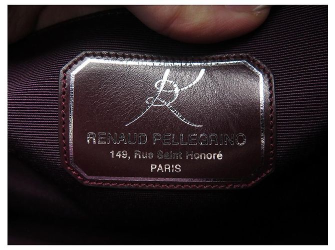 BORSA A MANO RENAUD PELLEGRINO 39BORSA A MANO CM PRUGNA IN VELLUTO E BORCHIE + BORCHIE - vista 7