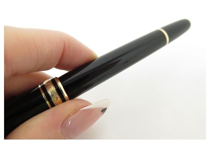 PENNA MB MONTBLANC MEISTERSTUCK ROLLER CLASSIC IN RESINA ORO132457 Penna Nero - vista 13