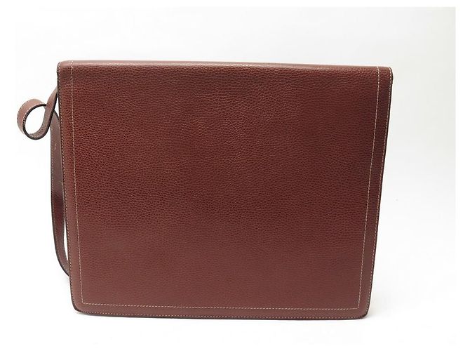 VINTAGE LOEWE DOCUMENT HOLDER TOWEL BAG IN CAMEL SEEDED LEATHER BRIEFCASE - view 2