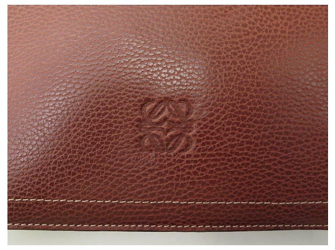 VINTAGE LOEWE DOCUMENT HOLDER TOWEL BAG IN CAMEL SEEDED LEATHER BRIEFCASE - view 3