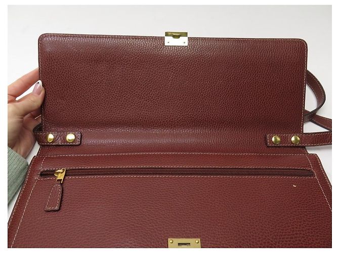 VINTAGE LOEWE DOCUMENT HOLDER TOWEL BAG IN CAMEL SEEDED LEATHER BRIEFCASE - view 6