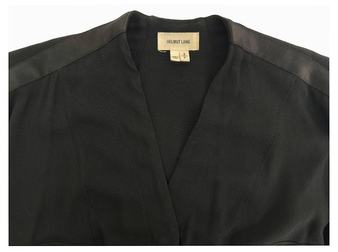 Giacca bomber Helmut Lang nera in rayon Nero - vista 4
