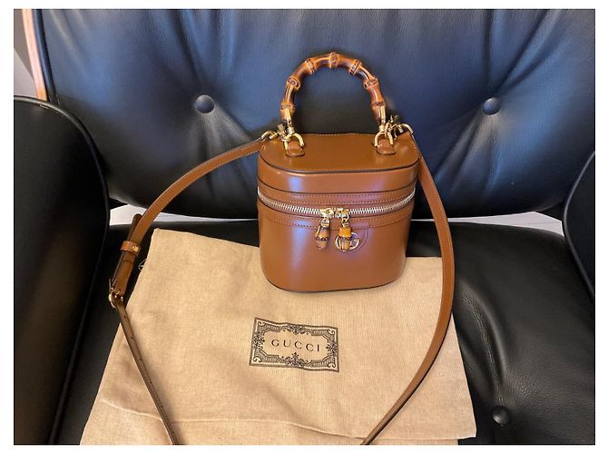 BORSA A TRACOLLA GUCCI PICCOLA Cognac - vista 4