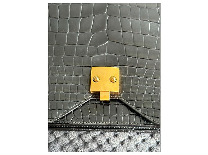 Raro modello G8 Hermès in coccodrillo nero - vista 10