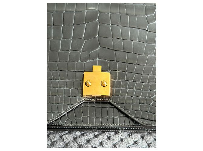 Raro modello G8 Hermès in coccodrillo nero - vista 11