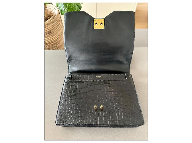 Raro modello G8 Hermès in coccodrillo nero - vista 6
