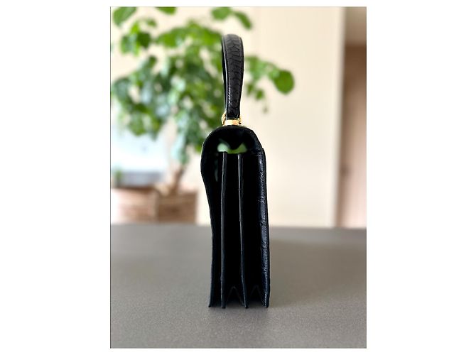 Raro modello G8 Hermès in coccodrillo nero - vista 7