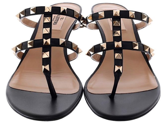 Sandali Valentino Garavani in pelle nera Nero - vista 3