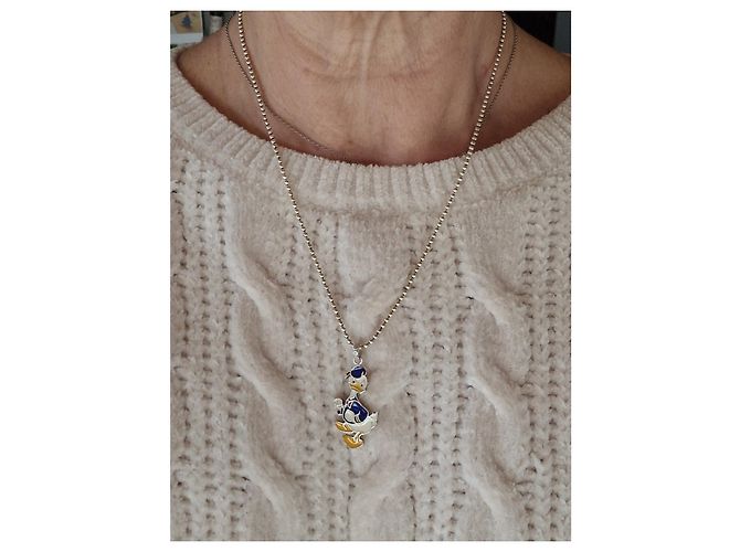 Gucci x Disney Donald Duck Anhänger Halskette Silber Emaille Mehrfarben - Ansicht 2