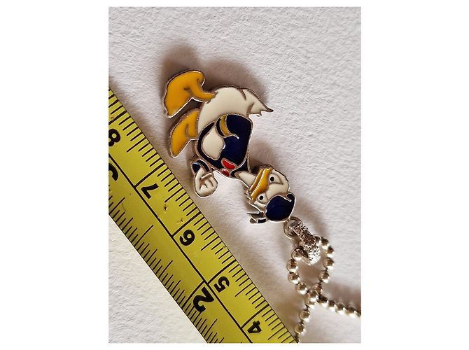 Gucci x Disney Donald Duck Anhänger Halskette Silber Emaille Mehrfarben - Ansicht 6