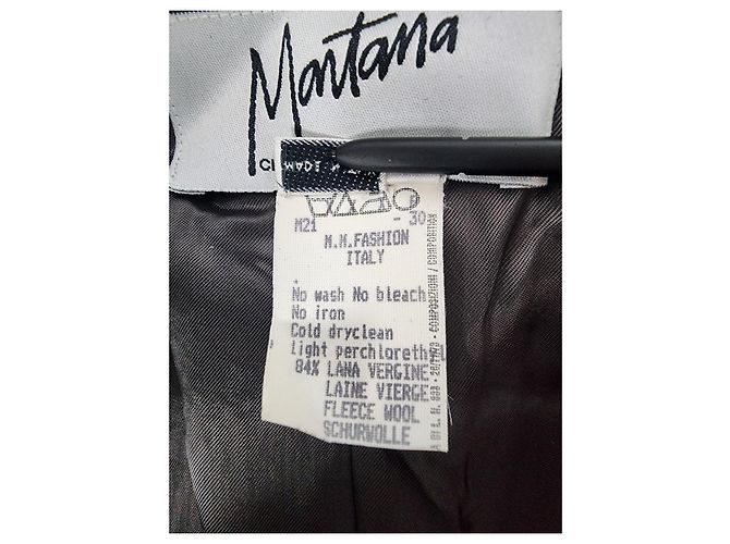 Cappotti vintage Claude Montana Grigio antracite - vista 9