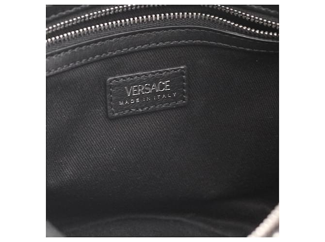 Borsa a tracolla VERSACE Hobo Small Repeat Nero Argento - vista 7