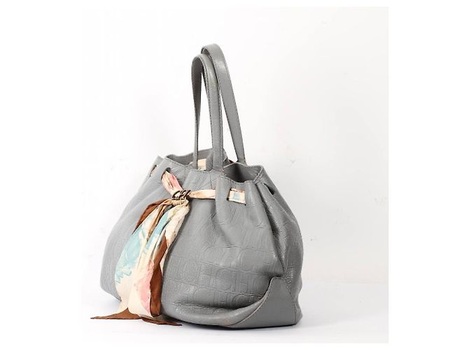Borsa Carolina Herrera grigia con fazzoletto Grigio - vista 2