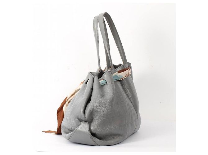 Borsa Carolina Herrera grigia con fazzoletto Grigio - vista 4