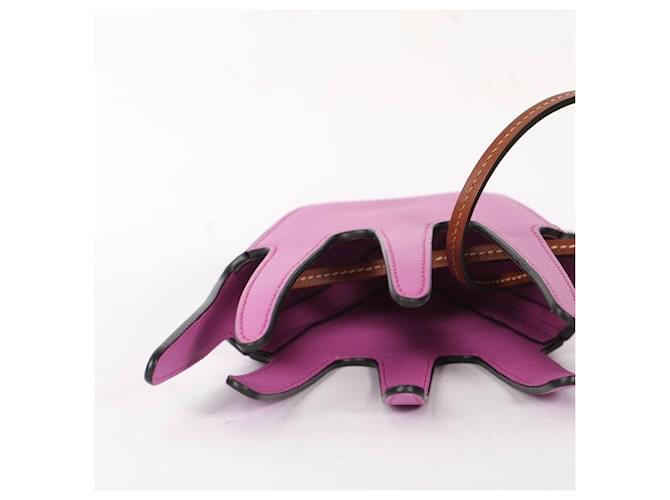 Borsa Loewe Octopus viola Rosa Beige - vista 12