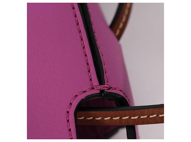 Borsa Loewe Octopus viola Rosa Beige - vista 13