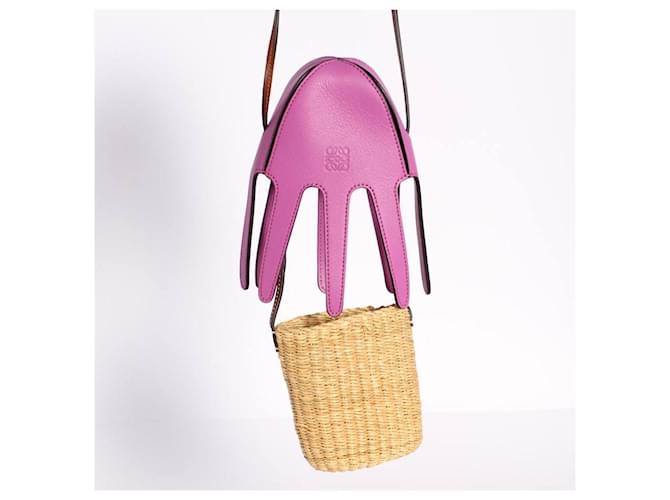 Borsa Loewe Octopus viola Rosa Beige - vista 15