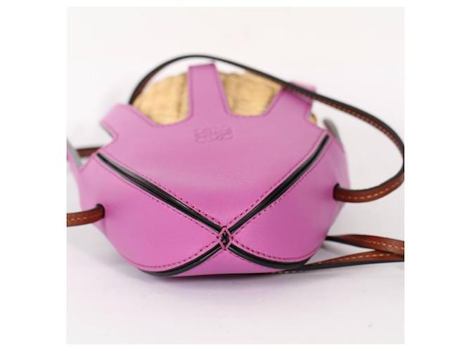 Borsa Loewe Octopus viola Rosa Beige - vista 8