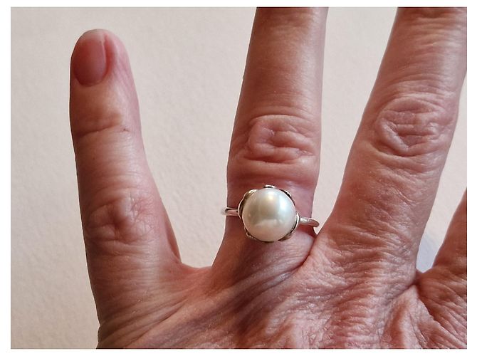 Tiffany & Co Olive Leaf di Paloma Picasso in argento e perla - vista 4