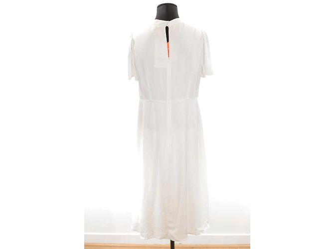 Lk Bennett Weißes Viskose Kleid Größe L - Ansicht 4