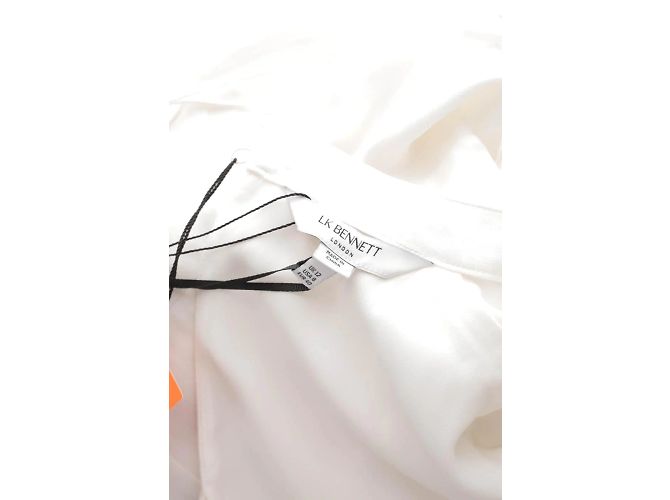 Lk Bennett Weißes Viskose Kleid Größe L - Ansicht 5