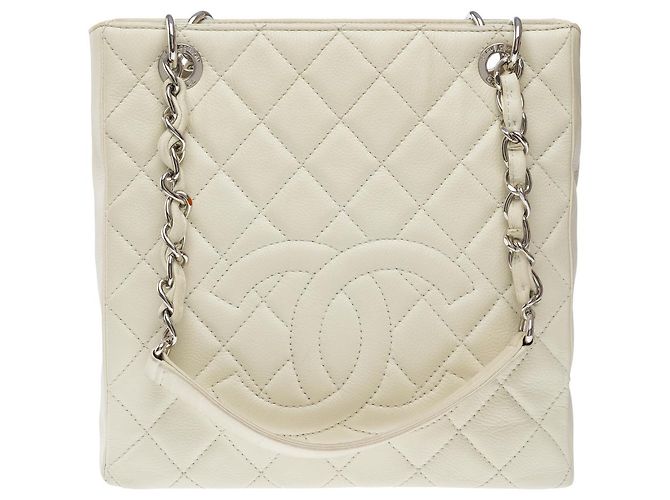 CHANEL Petite Einkaufstasche aus beigem Leder - 101699 - Ansicht 3