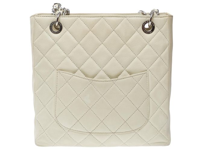 CHANEL Petite Einkaufstasche aus beigem Leder - 101699 - Ansicht 4