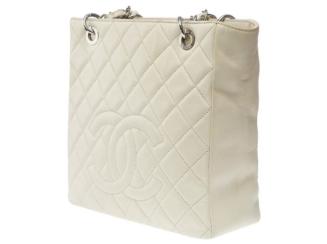 CHANEL Petite Einkaufstasche aus beigem Leder - 101699 - Ansicht 5