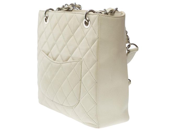 CHANEL Petite Einkaufstasche aus beigem Leder - 101699 - Ansicht 6