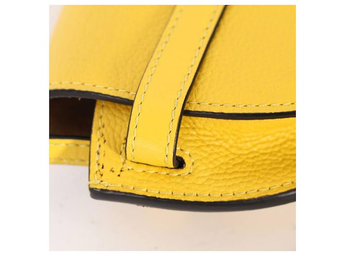 Borsa Loewe Gate in pelle gialla Giallo - vista 11